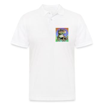 Gecko - Männer Poloshirt - Weiß - Vorne - Kai (181cm)