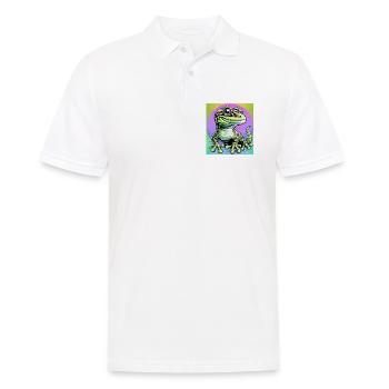 Gecko - Männer Poloshirt - Weiß - Vorne - Kai (181cm)