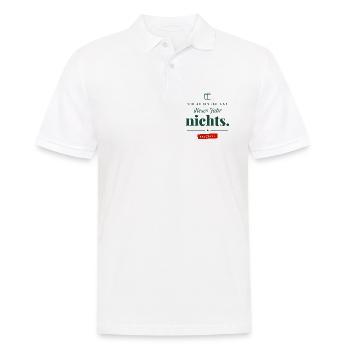 Wir schenken uns nichts Ragebait Weihnachten Paar - Männer Poloshirt - Weiß - Vorne - Kai (181cm)
