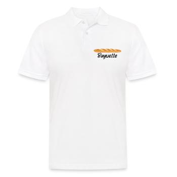 Baguette - French Bread Lover - Men's Polo Shirt - white - Front - Kai (181cm)