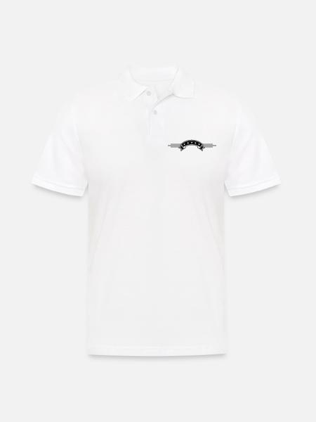 Star banderole line - Men's Polo Shirt - white