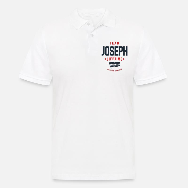 Team Joseph Lebenslanges Mitglied Lustiger Name Joseph - Männer Poloshirt - Weiß