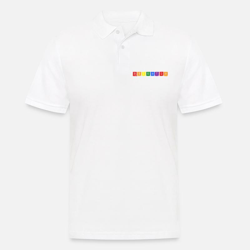 Rainbow Brighton! - Männer Poloshirt - Weiß