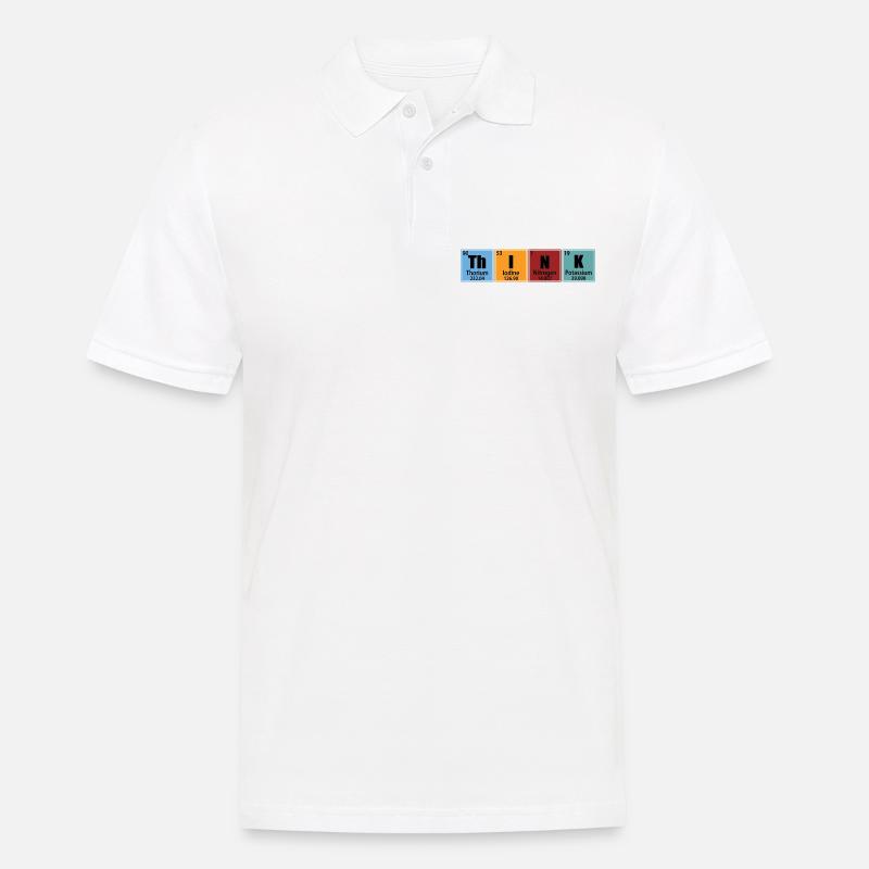 Denken - Elemente des Periodensystems - Männer Poloshirt - Weiß