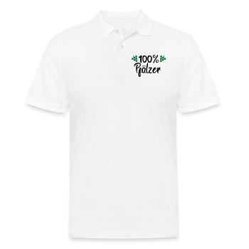 100% Pfälzer - Männer Poloshirt - Weiß - Vorne - Kai (181cm)