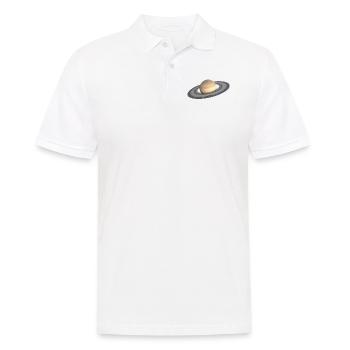 Saturn 3D - Männer Poloshirt - Weiß - Vorne - Kai (181cm)