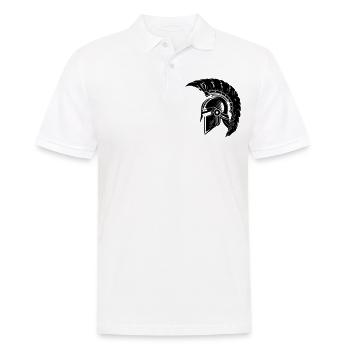 Spartaner Helm Gladiator Sparta - Männer Poloshirt - Weiß - Vorne - Kai (181cm)