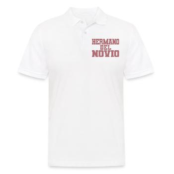 Hermano del Novio Bräutigams Bruder Hochzeitsgeschenk - Männer Poloshirt - Weiß - Vorne - Kai (181cm)