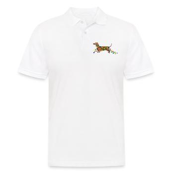 Weihnachten Dackel Weihnachtsdackel - Männer Poloshirt - Weiß - Vorne - Kai (181cm)