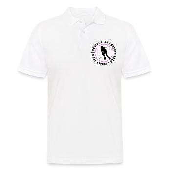Joueur de club de l’équipe de hockey sur glace - Polo Homme - blanc - Devant - Kai (181cm)