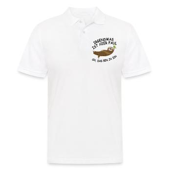 Faultier Spruch Arbeitskollege Büro Humor - Männer Poloshirt - Weiß - Vorne - Kai (181cm)
