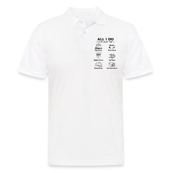 Everything I do in my spare time - Books - Men's Polo Shirt - white - Front - Kai (181cm)