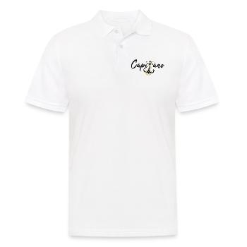 Capitano Kapitän italienisch Boot Meer Geschenk - Männer Poloshirt - Weiß - Vorne - Kai (181cm)