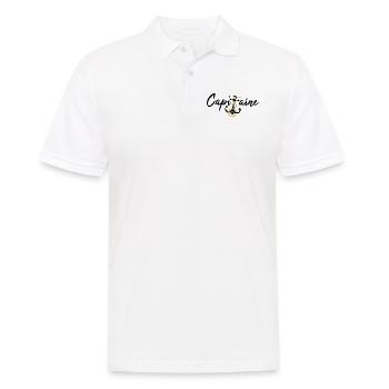 Capitaine Kapitän französisch Boot Yacht Geschenk - Männer Poloshirt - Weiß - Vorne - Kai (181cm)