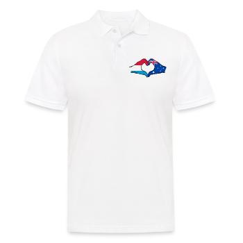 Drapeau du Luxembourg Australie en forme de coeur - Polo Homme - blanc - Devant - Kai (181cm)