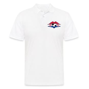 Kroatien Fußball Flagge Hände Herzform used - Männer Poloshirt - Weiß - Vorne - Kai (181cm)
