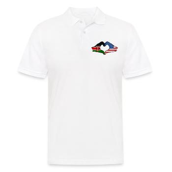 Kenya USA mains en forme de coeur - Polo Homme - blanc - Devant - Kai (181cm)
