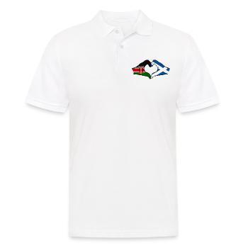 Kenya Ecosse mains en forme de coeur - Polo Homme - blanc - Devant - Kai (181cm)