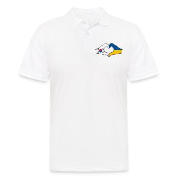South Korea Ukraine Hands Heart Shape - Men's Polo Shirt - white - Front - Kai (181cm)