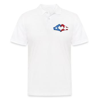 Somalie Danemark Drapeau Mains Coeur Forme - Polo Homme - blanc - Devant - Kai (181cm)
