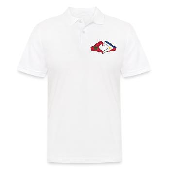 Maroc Philippines Drapeau Mains Coeur Forme - Polo Homme - blanc - Devant - Kai (181cm)