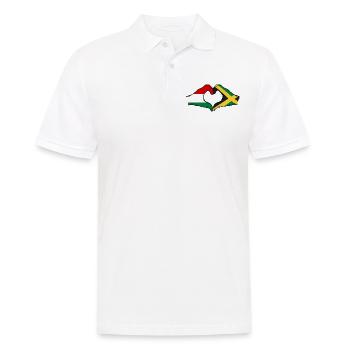 Hungary Jamaica Flag Hands Heart Shape - Men's Polo Shirt - white - Front - Kai (181cm)