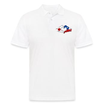 Japan Chile flag hands heart shape used - Men's Polo Shirt - white - Front - Kai (181cm)