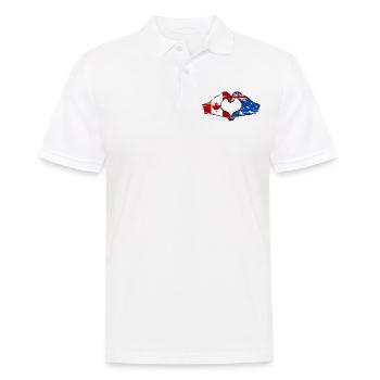 Canada Australie Drapeau Mains Coeur Utilisé - Polo Homme - blanc - Devant - Kai (181cm)