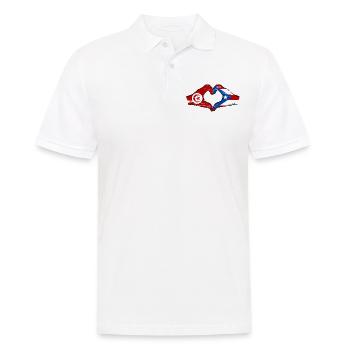 Tunisie Porto Rico Drapeau Mains Coeur Forme Utilisé - Polo Homme - blanc - Devant - Kai (181cm)