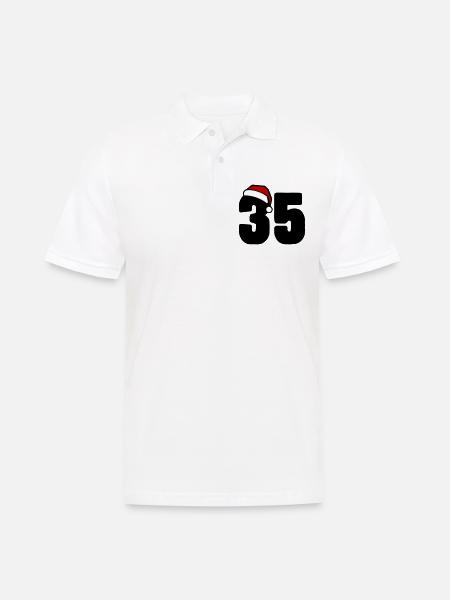 35 Numéro Noël - Polo Homme - blanc