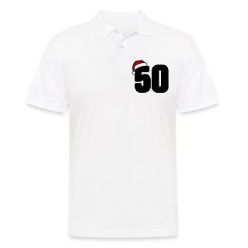 50 Numéro de Noël - Polo Homme - blanc - Devant - Kai (181cm)