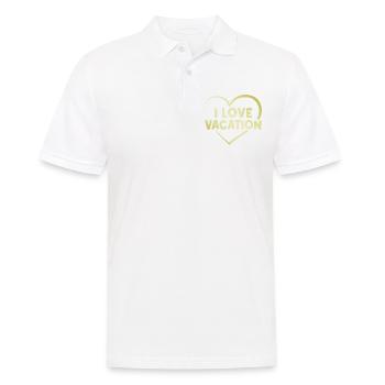 I love holiday heart - Men's Polo Shirt - white - Front - Kai (181cm)
