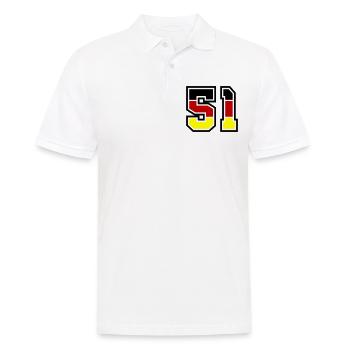 51 Symbole numérique Allemagne - Polo Homme - blanc - Devant - Kai (181cm)