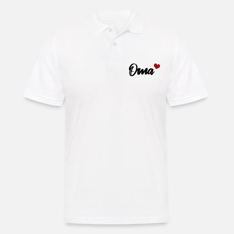 Oma Großmutter Herz - Männer Poloshirt - Weiß