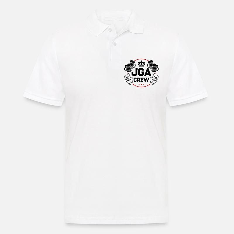 Jga Crew Junggesellenabschied Spruch - Männer Poloshirt - Weiß
