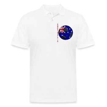Australia Soccer Ball Australian Flag - Männer Poloshirt - Weiß - Vorne - Kai (181cm)