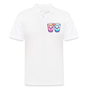 Tequila Shots Kurze Paar Liebe Herz Valentinstag - Männer Poloshirt - Weiß - Vorne - Kai (181cm)