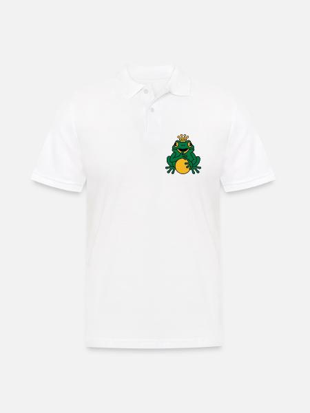 Froschkönig - Männer Poloshirt - Weiß