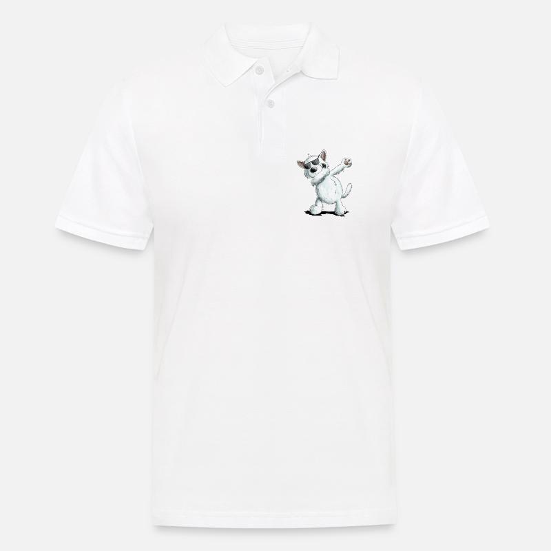 Dab Dance Deutscher Weißer Schäferhund I Schweizer - Männer Poloshirt - Weiß