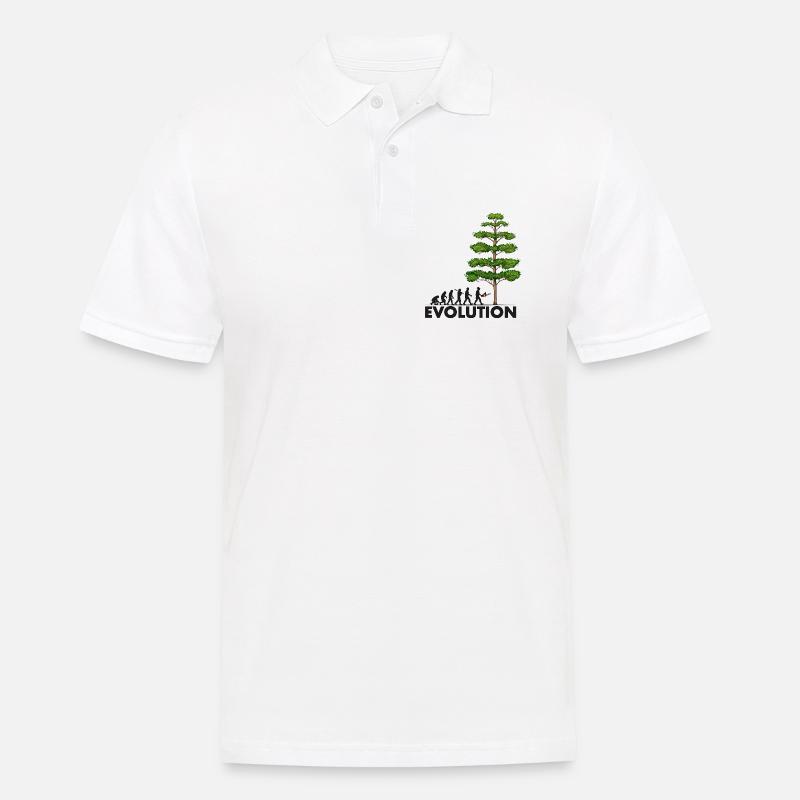 Tronçonneuse Evolution Grey Big Tree - Polo Homme - blanc