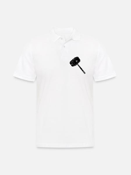 Hammer of thor Thor s with viking symbols - Men's Polo Shirt - white