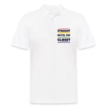 Pride Month - Straight Outta The Closet - Men's Polo Shirt - white - Front - Kai (181cm)