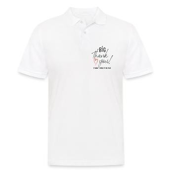 A BIG THANK YOU - Männer Poloshirt - Weiß - Vorne - Kai (181cm)