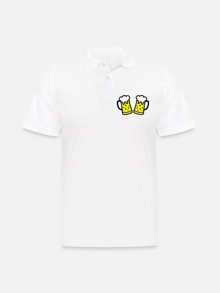 Beer Mug Beer Symbol - Men's Polo Shirt - white