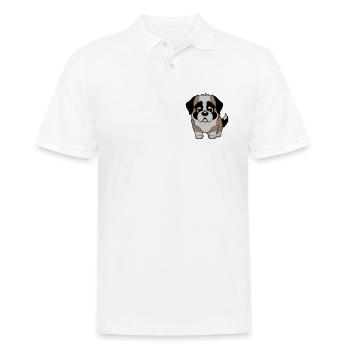 Chien Saint-Bernard - Polo Homme - blanc - Devant - Kai (181cm)