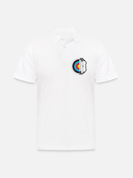 Ziel Bogenschießen Pfeil Bogen Bogenschütze Bogenschießen Sport - Männer Poloshirt - Weiß