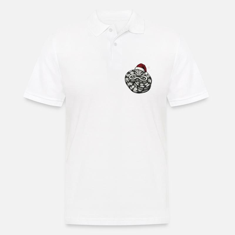 Königspython Weihnachten Ball Python Schlange - Männer Poloshirt - Weiß