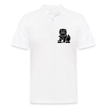Lion chinois - Polo Homme - blanc - Devant - Kai (181cm)