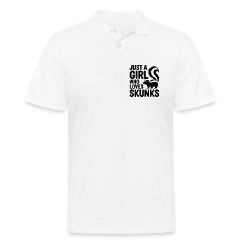 Fille moufette Juste une fille qui aime les moufettes - Polo Homme - blanc - Devant - Kai (181cm)