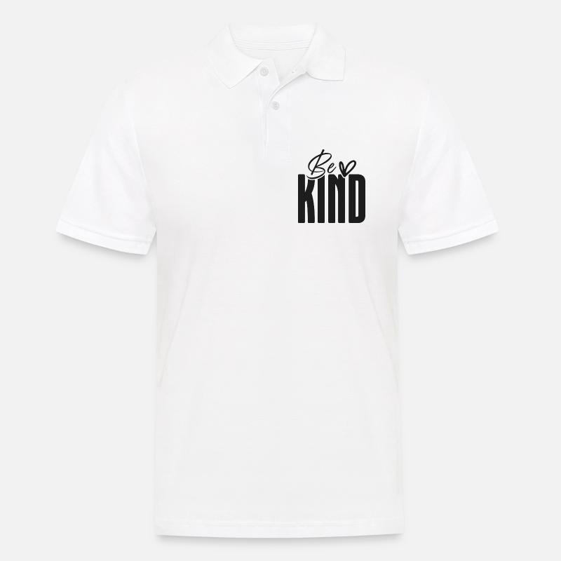 Be Kind Bold Script Overlay - Männer Poloshirt - Weiß